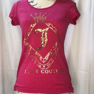 Women’s Juicy Couture pink t-shirt size S (EUC)